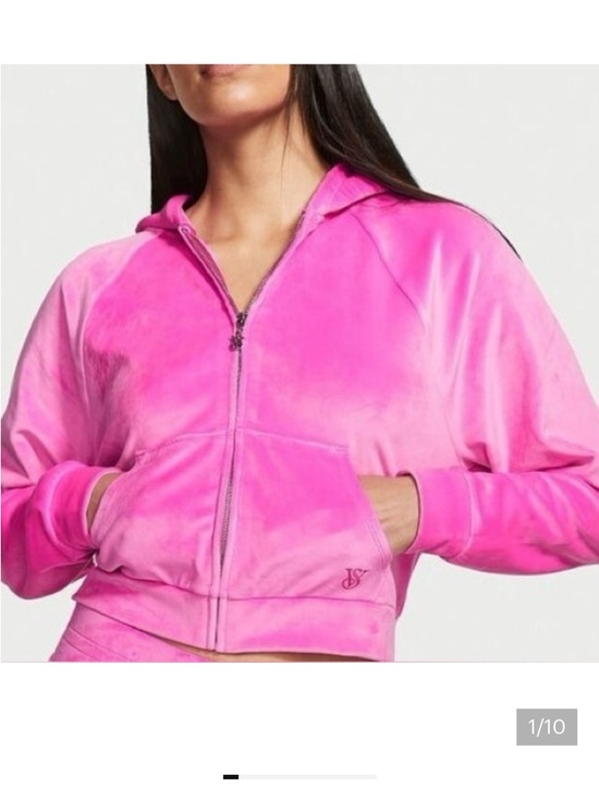 Victoria's Secret Tops - Victoria’s Secret Velour Crop Hoodie